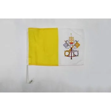 Drapeau de voiture Vatican 45x30cm - Carflag vatican 30 x 45 cm
