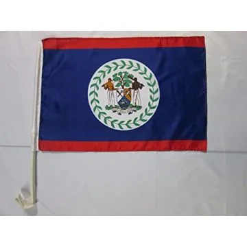 Drapeau de voiture BELIZE 45x30cm - Carflag BÉLIZIEN 30 x 45 cm