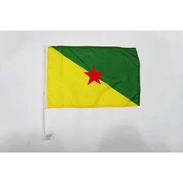 Drapeau de voiture Guyane 45x30cm - Carflag guyanais - France 30 x 45 cm