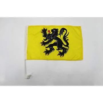 Drapeau de voiture Flandre 45x30cm - Carflag flamand - Flandres - Belgique 30 x 45 cm