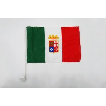 Drapeau de voiture naval militaire de l\'Italie 45x30cm - Carflag italien 30 x 45 cm