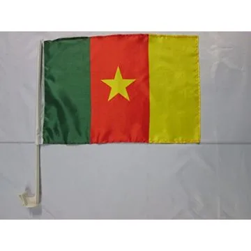 Drapeau de voiture CAMEROUN 45x30cm - Carflag CAMEROUNAIS 30 x 45 cm