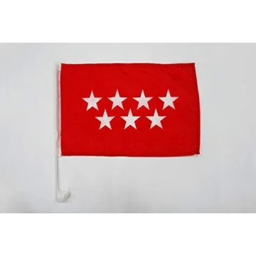 Drapeau de voiture Communauté de Madrid 45x30cm - Carflag madrilène - Espagne 30 x 45 cm