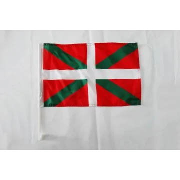 Drapeau de voiture Pays Basque 45x30cm - Carflag basque 30 x 45 cm