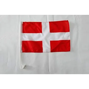 Drapeau de voiture Savoie 45x30cm - Carflag savoyard 30 x 45 cm
