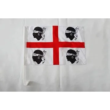 Drapeau de voiture Sardaigne 45x30cm - Carflag sarde - Italie 30 x 45 cm
