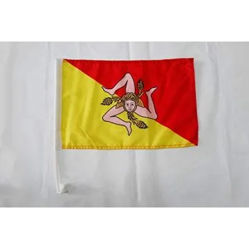Drapeau de voiture Sicile 45x30cm - Carflag sicilien - Italie 30 x 45 cm