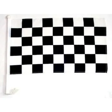 Drapeau de voiture À DAMIER NOIR ET BLANC 45x30cm - Carflag COURSE AUTOMOBILE - FORMULE 1 30 x 45 cm