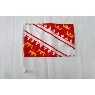 Drapeau de voiture Alsace 45x30cm - Carflag alsacien - province d\'Alsace 30 x 45 cm