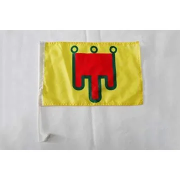 Drapeau de voiture Auvergne 45x30cm - Carflag auvergnat - Comté d\'Auvergne 30 x 45 cm