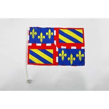 Drapeau de voiture Bourgogne 45x30cm - Carflag bourguignon - France 30 x 45 cm