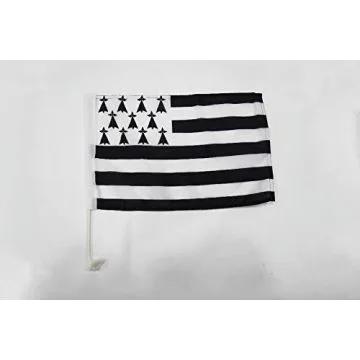 Drapeau de voiture Bretagne 45x30cm - Carflag breton - France 30 x 45 cm