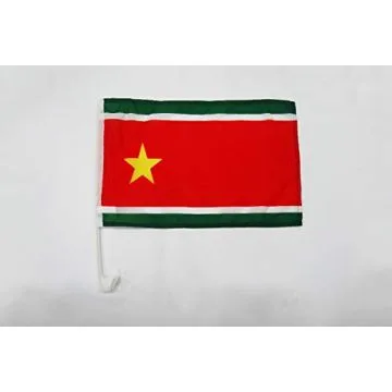 Drapeau de voiture Guadeloupe indépendant 45x30cm - Carflag guadeloupéen indépendantiste 30 x 45 cm