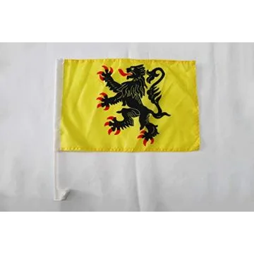 Drapeau de voiture Nord-Pas-de-Calais 45x30cm - Carflag Province Flandre française 30 x 45 cm