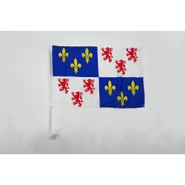 Drapeau de voiture Picardie 45x30cm - Carflag Province picarde 30 x 45 cm