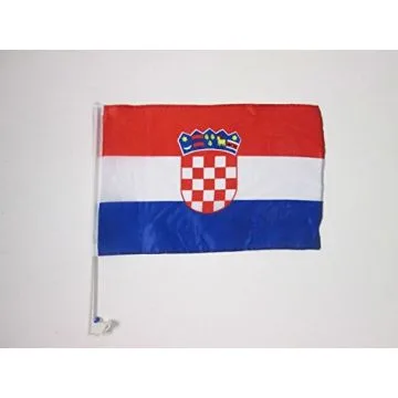 Drapeau de voiture CROATIE 45x30cm - Carflag CROATE 30 x 45 cm
