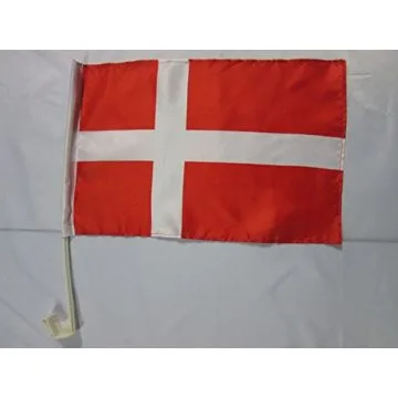Drapeau de voiture DANEMARK 45x30cm - Carflag DANOIS 30 x 45 cm