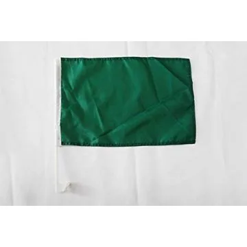 Drapeau de voiture Unicolore Vert 45x30cm - Carflag de couleur verte 30 x 45 cm