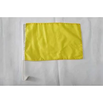 Drapeau de voiture Unicolore Jaune 45x30cm - Carflag de couleur jaune 30 x 45 cm