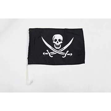 Drapeau de voiture Pirate Jack Rackham 45x30cm - Carflag pirates - corsaire 30 x 45 cm