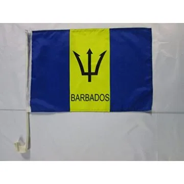 Drapeau de voiture BARBADE 45x30cm - Carflag BARBADIEN 30 x 45 cm