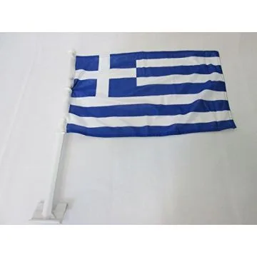 Drapeau de voiture GRÍ?CE 45x30cm en maille bloquée - Carflag GREC 30 x 45 cm