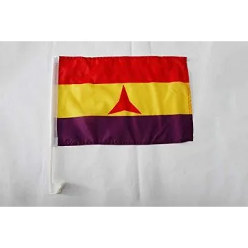Drapeau de voiture Espagnol Républicain Brigades internationales 45x30cm - Carflag Espagne républicaine 30 x 45 cm
