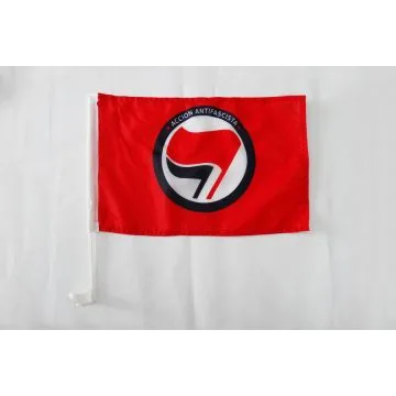 Drapeau de voiture Accion Antifacista 45x30cm - Carflag Action Antifachiste 30 x 45 cm