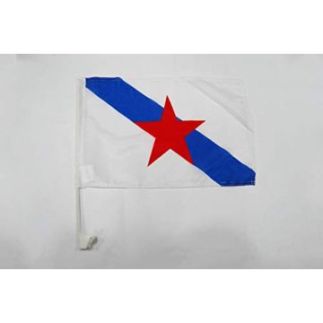 Drapeau de voiture Galice Estreleira 45x30cm - Carflag indépendentiste de Galicia  30 x 45 cm
