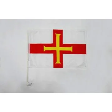 Drapeau de voiture Guernesey 45x30cm - Carflag anglais 30 x 45 cm