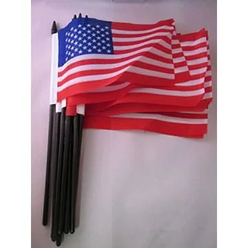 DRAPEAU ETATS-UNIS 15x10cm avec HAMPE - LOT DE 10 DRAPEAUX AMÉRICAIN - USA 10 x 15 cm