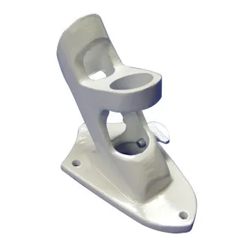 ACCROCHE MURALE 2 POSITION ALUMINIUM BLANC - POUR DRAPEAU AVEC HAMPE DIAMÈTRE MAXIMAL DE 2,5CM POUR DRAPEAUX