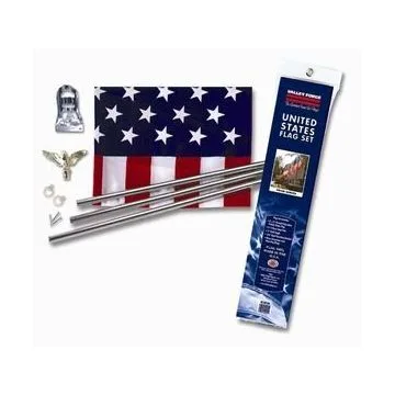 KIT HAMPE + ACCROCHE MURALE + DRAPEAU USA 150X90CM + AIGLE - KIT DRAPEAUX AMÉRICAINS POUR DRAPEAUX
