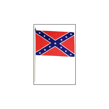 DRAPEAU SUDISTE 45x30cm HAMPE en bois - LOT DE 10 DRAPEAUX REBEL - USA CONFÉDÉRÉ 30 x 45 cm