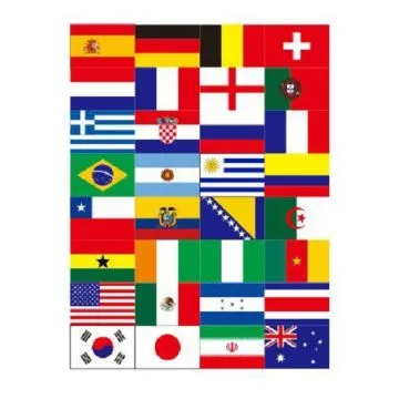 Kit 32 DRAPEAUX COUPE DU MONDE DE FOOTBALL 2014 90x60 cm - DRAPEAU CM14 AU BRÉSIL 60 x 90 cm