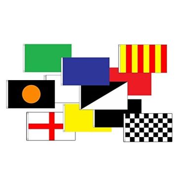 Kit 11 DRAPEAUX COMMISSAIRE COURSES AUTOMOBILES 90x60 cm - DRAPEAU DE COURSES 60 x 90 cm