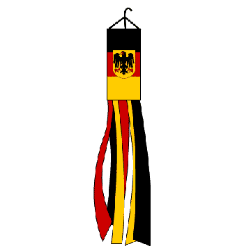 DRAPEAU MANCHE A AIR ALLEMAGNE AVEC AIGLE 150cm - WINDSOCK ALLEMAND 150 cm