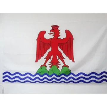 DRAPEAU COMTÉ DE NICE 90x60cm - DRAPEAU NIÇOIS 60 x 90 cm Fourreau pour hampe