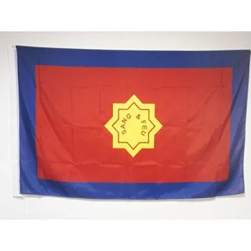 DRAPEAU ARMÉE DU SALUT 90x60cm - DRAPEAU CHRÉTIEN SANG ET FEU 60 x 90 cm Fourreau pour hampe