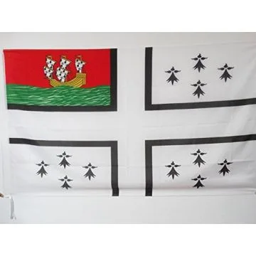DRAPEAU VILLE DE NANTES 90x60cm - DRAPEAU NANTAIS 60 x 90 cm Fourreau pour hampe