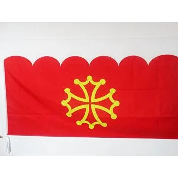 DRAPEAU DÍ?PARTEMENT DU GARD 90x60cm - DRAPEAU GARDOIS 60 x 90 cm Fourreau pour hampe