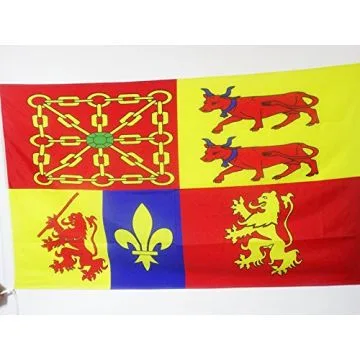 DRAPEAU PYRÍ?NÍ?ES-ATLANTIQUES 90x60cm - DRAPEAU DÍ?PARTEMENT PYRÍ?NÍ?EN - BEARN 60 x 90 cm Fourreau pour hampe