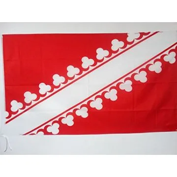 DRAPEAU BASSE-ALSACE 90x60cm - DRAPEAU ALSACIEN - BAS-RHIN 60 x 90 cm Fourreau pour hampe