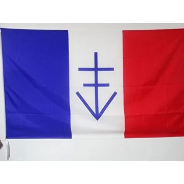 DRAPEAU RÉPUBLIQUE LIBRE DU VERCORS 90x60cm - DRAPEAU FRANCE - RÉSISTANCE FRANÇAISE 60 x 90 cm Fourreau pour hampe