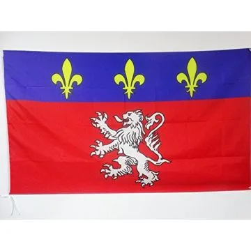 DRAPEAU PROVINCE DU LYONNAIS 90x60cm - DRAPEAU DE LYON 60 x 90 cm Fourreau pour hampe