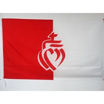 DRAPEAU DÉPARTEMENT DE LA VENDÉE 90x60cm - DRAPEAU C?UR VENDÉEN 60 x 90 cm Fourreau pour hampe