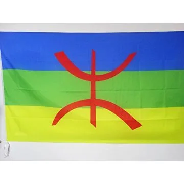 DRAPEAU KABYLIE 90x60cm - DRAPEAU KABYLE - ALGÉRIE BERBÈRE 60 x 90 cm Fourreau pour hampe