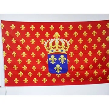 DRAPEAU MARINE MARCHANDE FRANÇAISE XVIIIE SIÈCLE 90x60cm - DRAPEAU PAVILLON ROYAUME DE FRANCE 60 x 90 cm Fourreau pour hampe