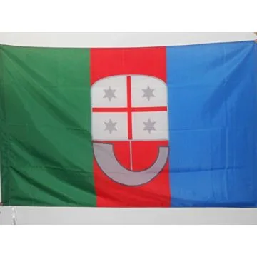 DRAPEAU LIGURIE 90x60cm - DRAPEAU LIGURIA - ITALIE 60 x 90 cm Fourreau pour hampe