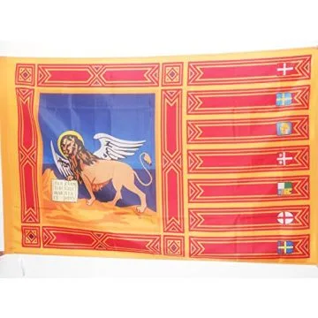DRAPEAU VÉNÉTIE 90x60cm - DRAPEAU VÉNITIEN - VENETO - ITALIE 60 x 90 cm Fourreau pour hampe
